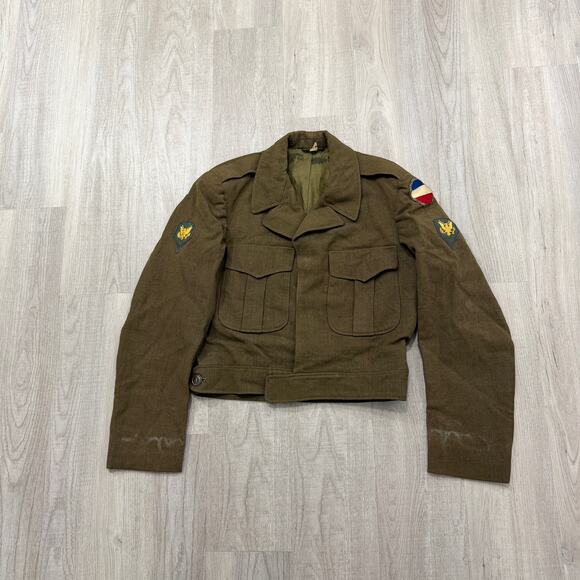 Vintage US Army Ike Field Jacket Size 36R Virgin Wool Combat Uniforms Corp 50s
